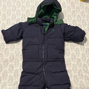 Polo by Ralph Lauren Navy and Green Kids Snowsuit